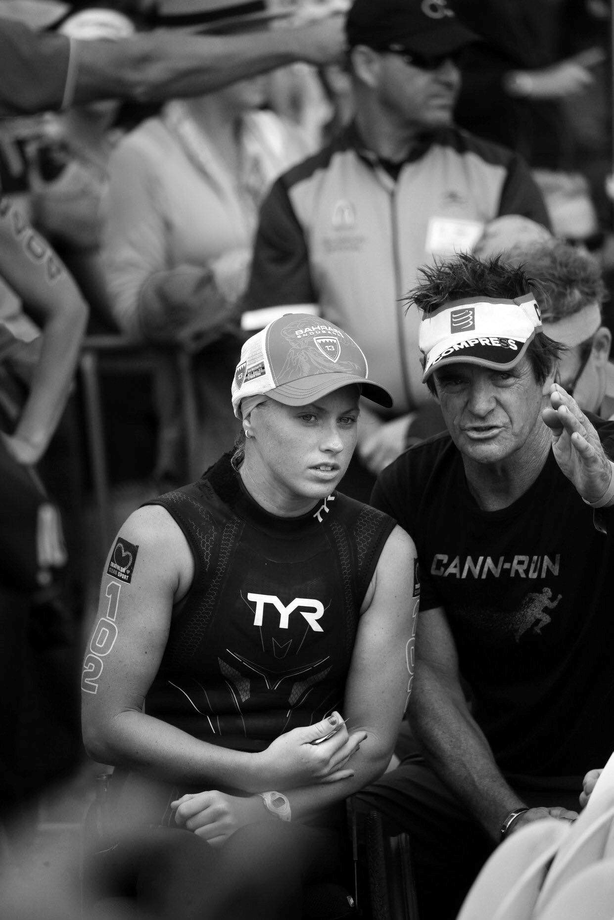 Lauren prepares for the race